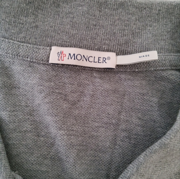 Moncler Gray Polo Shirt Size L - Picture 2 of 10